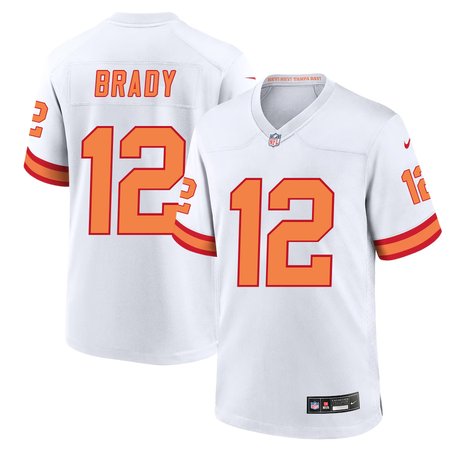 Youth '76 Tampa Bay Buccaneers #12 Tom Brady Nike White Player Game Jersey
