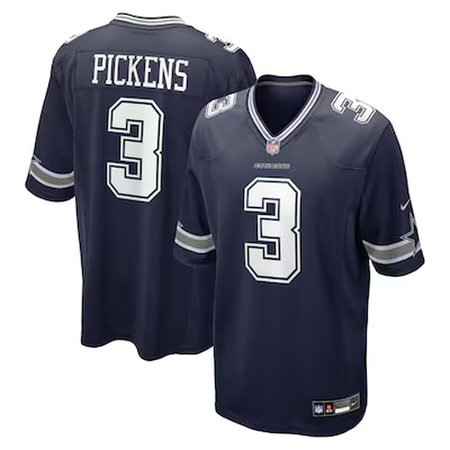 Youth Dallas Cowboys #3 George Pickens Nike Navy Game Jersey