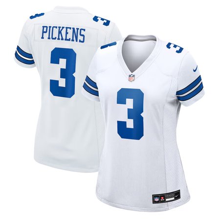 Women's Dallas Cowboys #3 George Pickens Nike White Game Jersey