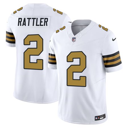 Youth New Orleans Saints #2 Spencer Rattler Nike White F.U.S.E Vapor Untouchable Limited Stitched Football Jersey