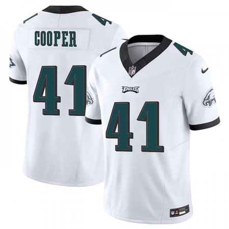 Youth Philadelphia Eagles #41 Darius Cooper White F.U.S.E Vapor Untouchable Limited Stitched Football Jerse