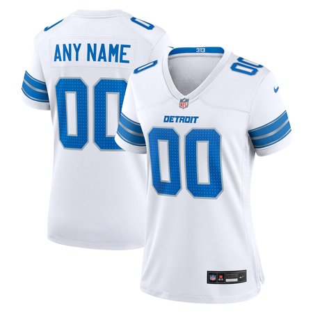 Women's Detroit Lions Nike White Custom Game Jersey Women's Detroit Lions Nike White Custom Game Jersey