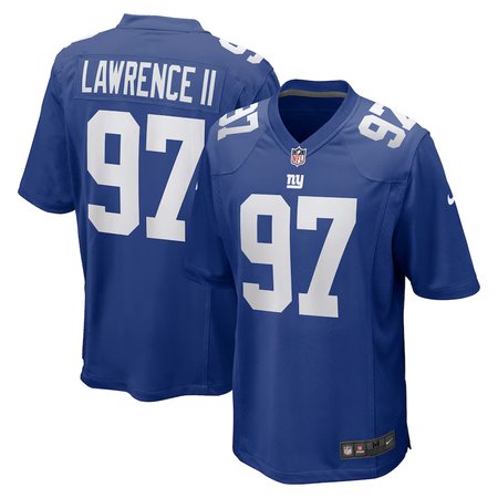 Men's New York Giants #97 Dexter Lawrence II Nike Royal Team Game Player Jersey