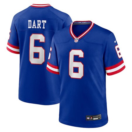 Youth New York Giants #6 Jaxson Dart Nike Royal Alternate 2 Classic Game Jersey