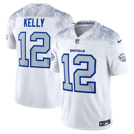 Men's Buffalo Bills #12 Jim Kelly White Rivalries Collection F.U.S.E. Vapor Limited Stitched Jersey Men's Buffalo Bills #12 Jim Kelly White Rivalries Collection F.U.S.E. Vapor Limited Stitched Jersey