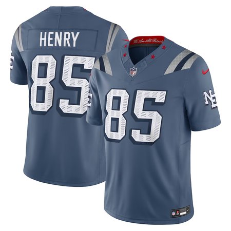 Men's New England Patriots #85 Hunter Henry Blue Rivalries Collection F.U.S.E. Vapor Limited Stitched Jersey