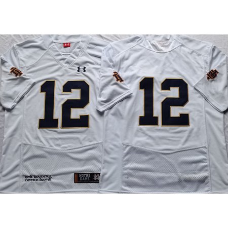 Men's Notre Dame Fighting Irish #12 Ian Book White Stitched Jersey