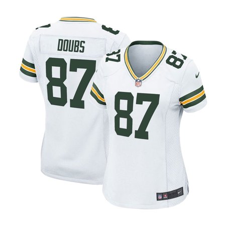 Women's Green Bay Packers #87 Romeo Doubs Nike White Game Player Jersey
