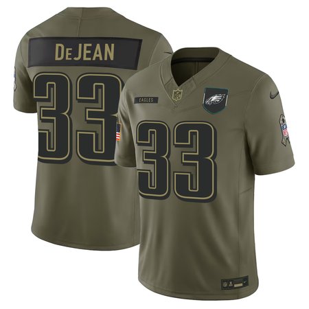 Youth's Philadelphia Eagles #33 Cooper DeJean Nike Olive 2025 Salute to Service Retired Limited Jersey