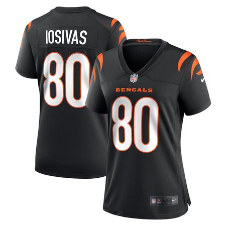 Women's Cincinnati Bengals #80 Andrei Iosivas Nike Black Team Game Jersey
