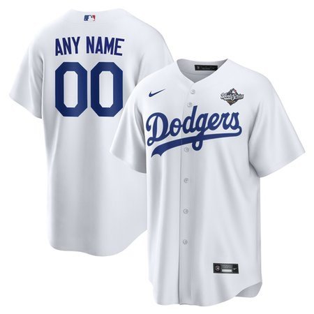 Men's Los Angeles Dodgers Custom Nike White 2025 World Series Home Replica Player Jersey