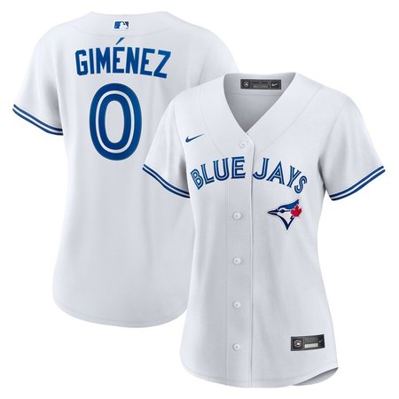 Women's Toronto Blue Jays #0 Andres Gimenez Nike White Home Replica Jersey