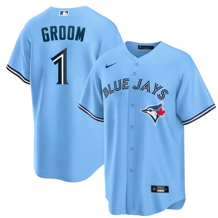 Men's Toronto Blue Jays Nike #1 Groom Blue Home Replica Jersey