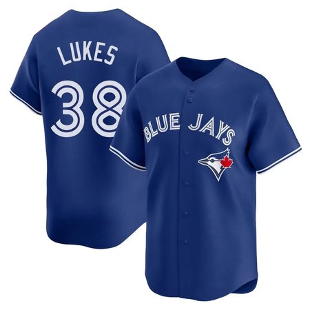 Men's Toronto Blue Jays #38 Nathan Lukes Nike Royal Home Replica Jersey