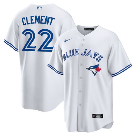 Youth Toronto Blue Jays #22 Ernie Clement Nike White Home Replica Jersey
