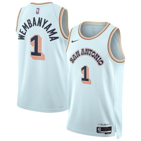 Unisex San Antonio Spurs Victor Wembanyama Nike Light Blue 2024/25 Swingman Player Jersey - City Edition Unisex San Antonio Spurs Victor Wembanyama Nike Light Blue 2024/25 Swingman Player Jersey - City Edition