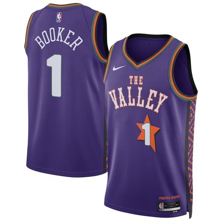 Unisex Phoenix Suns Devin Booker Nike Purple 2024/25 Swingman Player Jersey - City Edition Unisex Phoenix Suns Devin Booker Nike Purple 2024/25 Swingman Player Jersey - City Edition