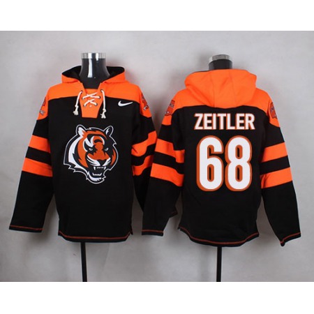 Nike Bengals #68 Kevin Zeitler Black Player Pullover NFL Hoodie