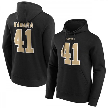 Men's New Orleans Saints #41 Alvin Kamara Black Hoodie Men's New Orleans Saints #41 Alvin Kamara Black Hoodie