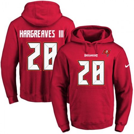 Nike Buccaneers #28 Vernon Hargreaves III Red Name & Number Pullover NFL Hoodie Nike Buccaneers #28 Vernon Hargreaves III Red Name & Number Pullover NFL Hoodie
