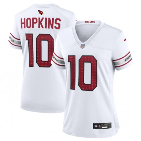 Women's Arizona Cardinals #10 DeAndre Hopkins New White Stitched Jersey(Run Small) Women's Arizona Cardinals #10 DeAndre Hopkins New White Stitched Jersey(Run Small)
