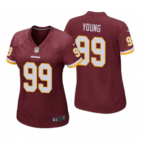 Women's Washington Redskins #99 Chase Young Red Stitched Jersey(Run Small) Women's Washington Redskins #99 Chase Young Red Stitched Jersey(Run Small)