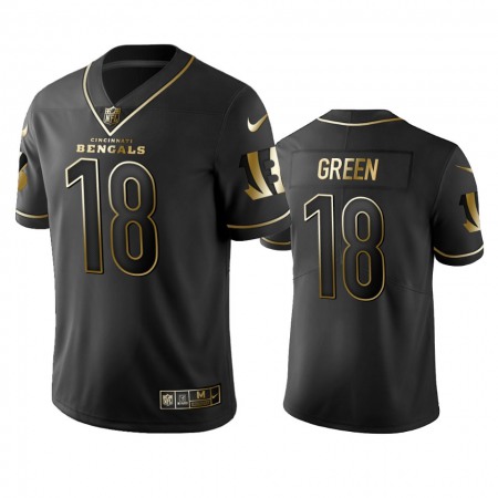 Men's Cincinnati Bengals #18 A.J. Green 2019 Black Gold Edition Stitched NFL Jersey Men's Cincinnati Bengals #18 A.J. Green 2019 Black Gold Edition Stitched NFL Jersey