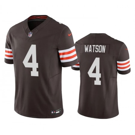 Men's Cleveland Browns #4 Deshaun Watson Brown 2023 F.U.S.E. Vapor Untouchable Limited Stitched Jersey Men's Cleveland Browns #4 Deshaun Watson Brown 2023 F.U.S.E. Vapor Untouchable Limited Stitched Jersey