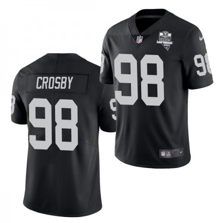 Men's Las Vegas Raiders #98 Maxx Crosby Black 2020 Inaugural Season Vapor Limited Stitched Jersey
