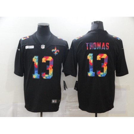 Men's New Orleans Saints #13 Michael Thomas 2020 Black Crucial Catch Limited Stitched Jersey Men's New Orleans Saints #13 Michael Thomas 2020 Black Crucial Catch Limited Stitched Jersey