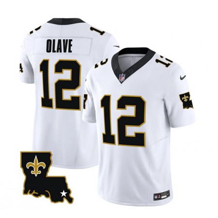 Men's New Orleans Saints #12 Chris Olave White 2023 F.U.S.E. 1987 Legacy Vapor Stitched Jersey Men's New Orleans Saints #12 Chris Olave White 2023 F.U.S.E. 1987 Legacy Vapor Stitched Jersey