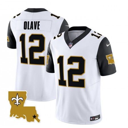 Men's New Orleans Saints #12 Chris Olave White 2023 F.U.S.E. 1987 Legacy Vapor Stitched Jersey Men's New Orleans Saints #12 Chris Olave White 2023 F.U.S.E. 1987 Legacy Vapor Stitched Jersey