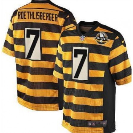 Men's Pittsburgh Steelers #7 Ben Roethlisberger bumblebee Stripe Jersey Men's Pittsburgh Steelers #7 Ben Roethlisberger bumblebee Stripe Jersey