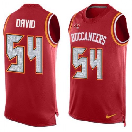 Nike Buccaneers #54 Lavonte David Red Team Color Men's Stitched NFL Limited Tank Top Jersey Nike Buccaneers #54 Lavonte David Red Team Color Men's Stitched NFL Limited Tank Top Jersey