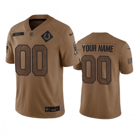 Men's Indianapolis Colts Active Player Custom 2023 Brown Salute To Sertvice Stitched Football Jersey Men's Indianapolis Colts Active Player Custom 2023 Brown Salute To Sertvice Stitched Football Jersey