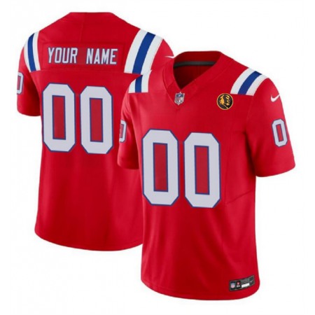Men's New England Patriots Active Player Custom Red 2023 F.U.S.E. With John Madden Patch Vapor Limited Stitched Football Jersey Men's New England Patriots Active Player Custom Red 2023 F.U.S.E. With John Madden Patch Vapor Limited Stitched Football Jersey