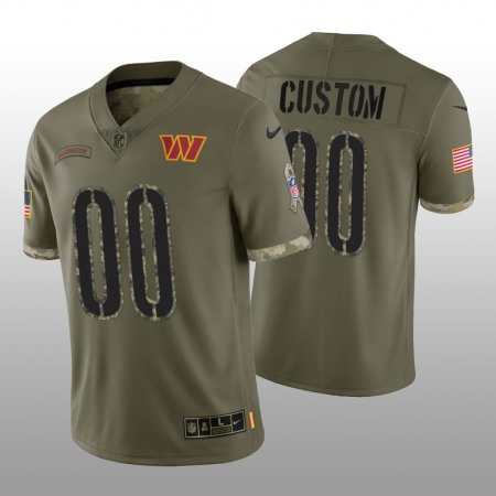 Men's Washington Commanders ACTIVE PLAYER Custom Olive 2022 Salute To Service Limited Stitched Jersey Men's Washington Commanders ACTIVE PLAYER Custom Olive 2022 Salute To Service Limited Stitched Jersey