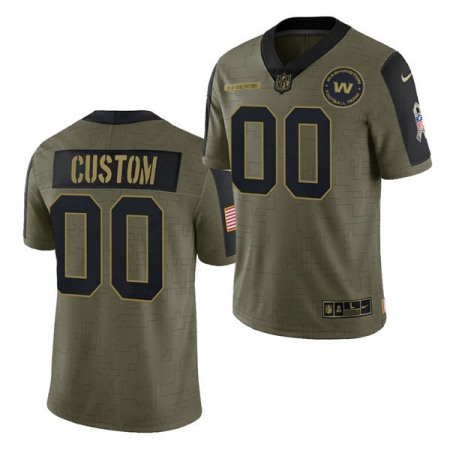 Men's Washington Football Team ACTIVE PLAYER Custom 2021 Olive Salute To Service Limited Stitched Jersey Men's Washington Football Team ACTIVE PLAYER Custom 2021 Olive Salute To Service Limited Stitched Jersey