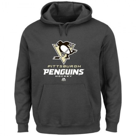 Pittsburgh Penguins Big & Tall Critical Victory Pullover Hoodie Gray